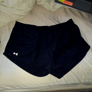 Under Armous black athletic shorts